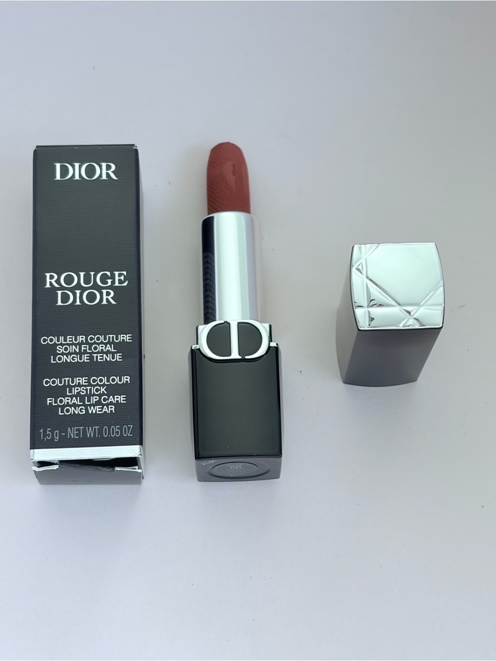 Dior Rouge Dior Couture Colour Lipstick – 100 NUDE LOOK VELVET ( travel size)NIB